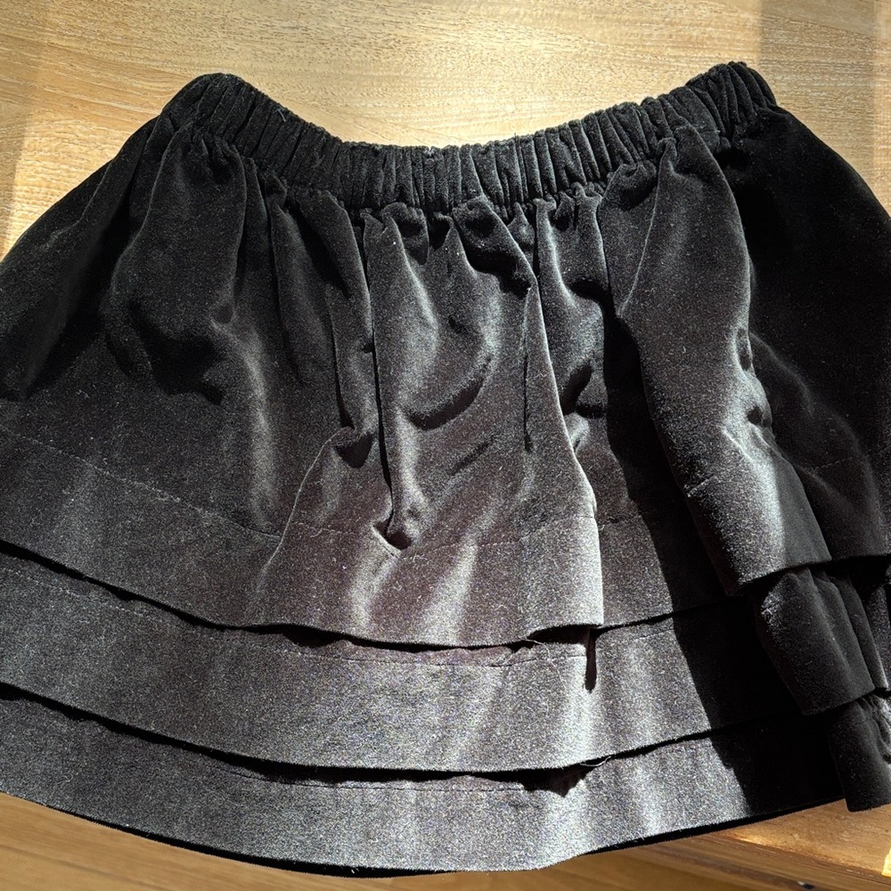 Tea Collection Black Velvet Skirt